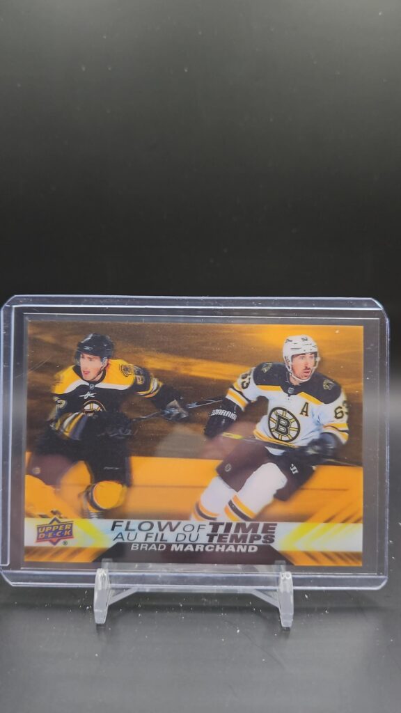 2022-23 Tim Hortons Flow of Time Brad Marchand NT-6 Boston Bruins hockey card