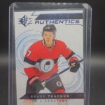 2018-19 SP Upper Deck ROOKIE AUTHENTICS Blue Brady Tkachuk #110