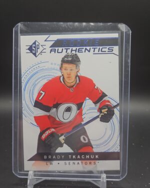 2018-19 SP Upper Deck ROOKIE AUTHENTICS Blue Brady Tkachuk #110