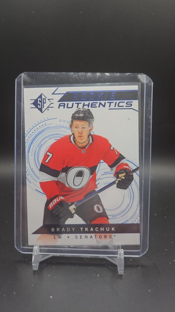 2018-19 SP Upper Deck ROOKIE AUTHENTICS Blue Brady Tkachuk #110