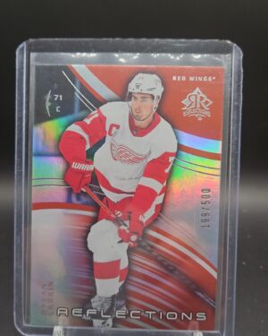 2020-21 Upper Deck Triple Dimensions Reflections Ruby #16 Dylan Larkin /500