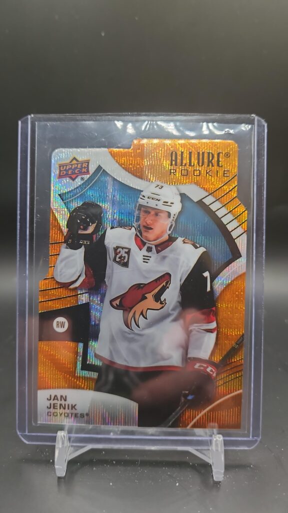 Jan Jenik 2021-22 Upper Deck Allure Orange Slice Rookie #140 Arizona Coyotes hockey card