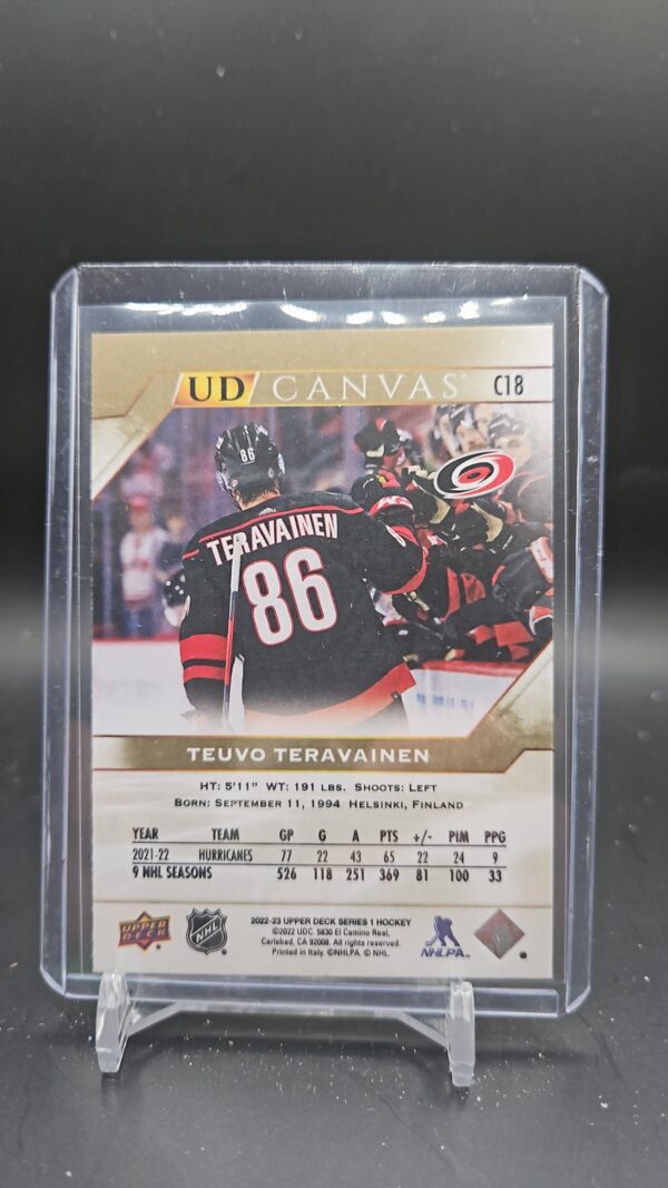 2022-23 Upper Deck Series 1 UD Canvas TEUVO TERAVAINEN #C18 - Image 2