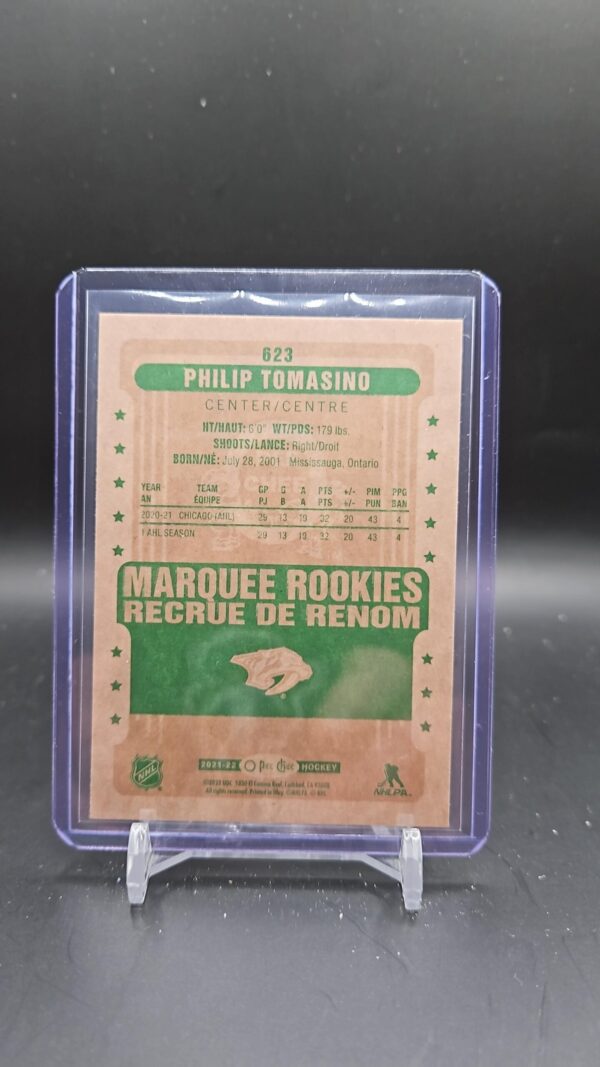 2021-22 Upper Deck OPC Marquee Rookies Retro #623 Philip Tomasino - Image 2