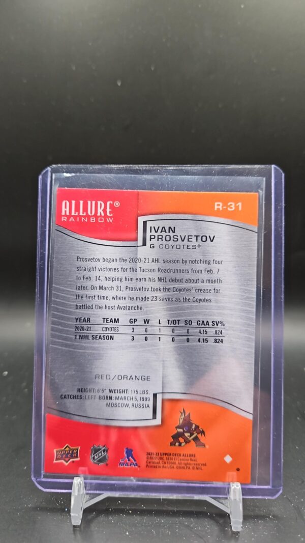 2021-22 UPPER DECK RED/ORANGE RAINBOW #R-31 Ivan Prosvetov - Image 2