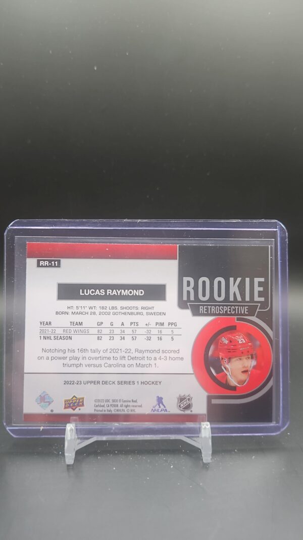 2022-23 Upper Deck Rookie Retrospective RR11 Lucas Raymond - Image 2