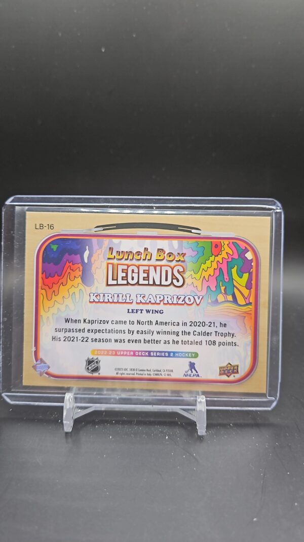 2022-23 Upper Deck S2 #LB-16 Kirill Kaprizov Lunch Box Legends - Image 2