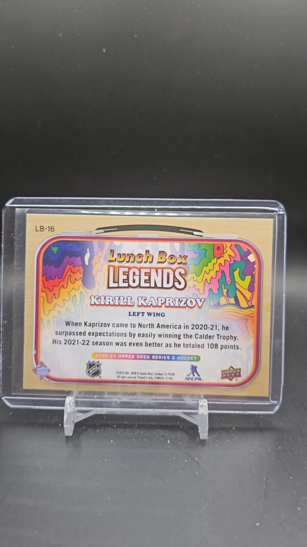 2022-23 Upper Deck S2 #LB-16 Kirill Kaprizov Lunch Box Legends - Image 2