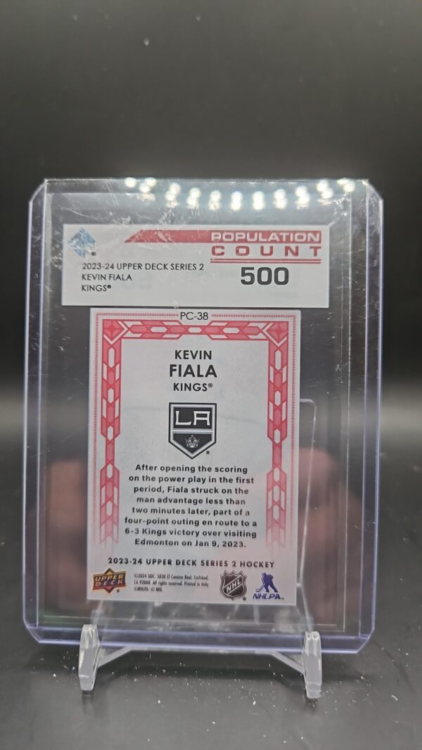 2023-24 Series 2 Population Count 500 Kevin Fiala LA Kings - Image 2