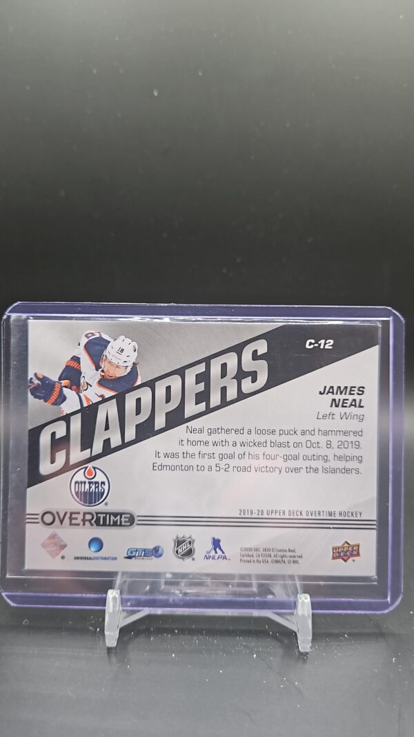 2019-20 Upper Deck Overtime Hockey Clappers #C12 James Neal - Image 2