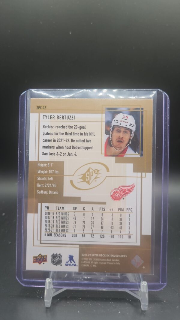 2021-22 UPPER DECK Extended Series Retro#SPX-12 Tyler Bertuzzi - Image 2