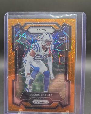 2023 Panini Prizm #346 Julius Brents ORANGE LAZER PRIZM RC Indianapolis Colts