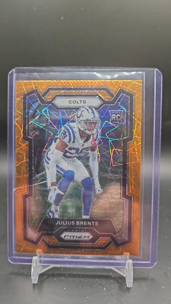 2023 Panini Prizm #346 Julius Brents ORANGE LAZER PRIZM RC Indianapolis Colts