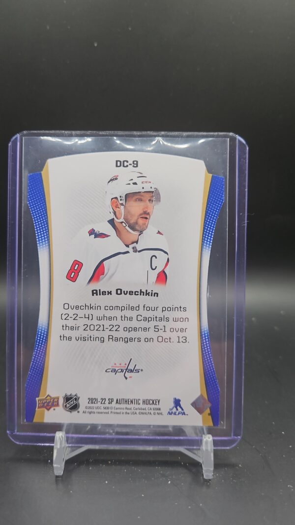 2021-22 SP Authentic Die Cuts Blue #DC-9 Alex Ovechkin - Image 2