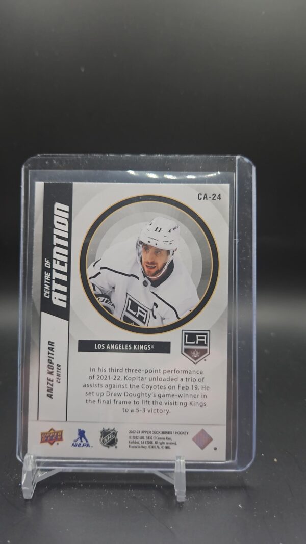 2022-23 Series 1 Centre of Attention #CA-24 Anze Kopitar - Los Angeles Kings - Image 2