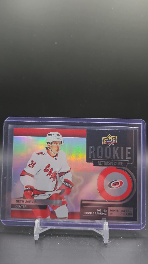 2022-23 Upper Deck Hockey Series 1 Rookie Retrospective Seth Jarvis RR-1