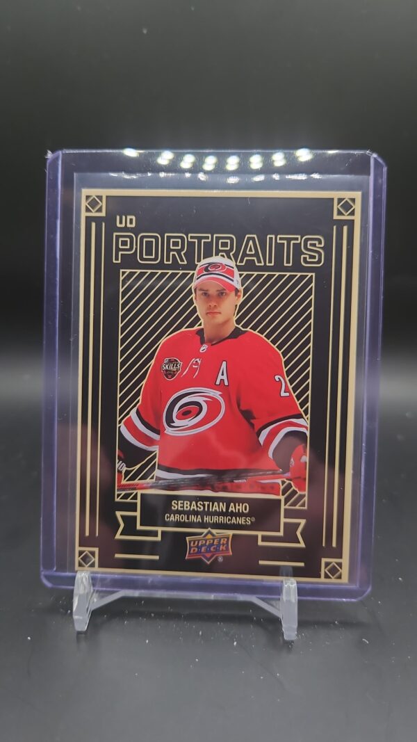 Sebastian Aho 2022-23 Upper Deck Series 1 UD Portraits #p-28
