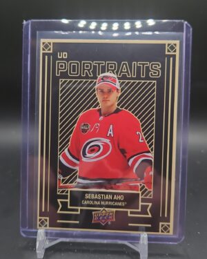 Sebastian Aho 2022-23 Upper Deck Series 1 UD Portraits #p-28