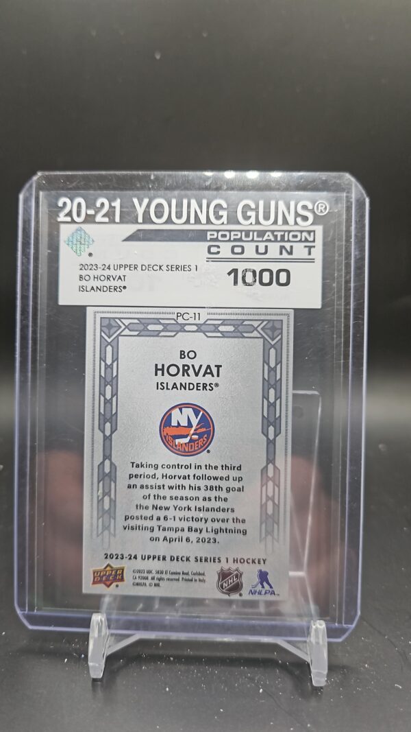 2023-24 Upper Deck Bo Horvat Population Count 1000 #PC-11 - Image 2