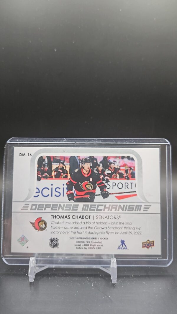 2022-23 Upper Deck Defense Mechanism #DM-16 Thomas Chabot - Image 2