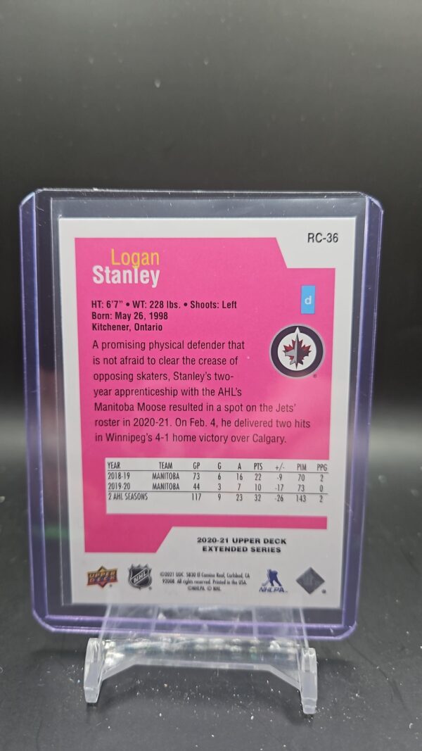 Logan Stanley 2020-21 Upper Deck Series Extended Rookie Class #RC-36 - Image 2