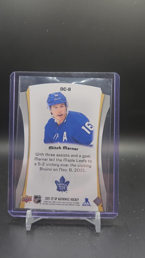 2021-22 Sp Authentic die cut Mitch Marner #DC-8 - Image 2