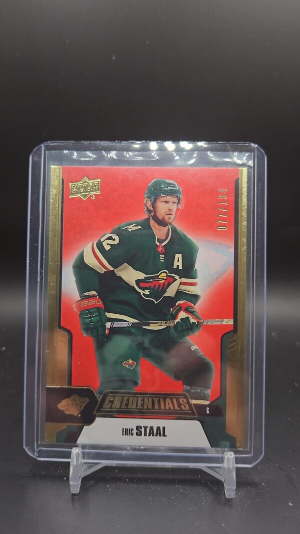 2019-20 Upper Deck Credentials Eric Staal Gold /199 #14 Minnesota Wild