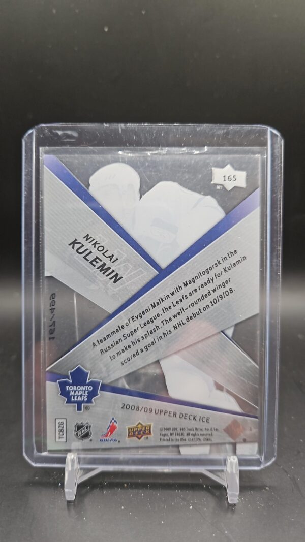 2008-09 UPPER DECK ICE NIKOLAI KULEMIN #165 /499 ICE PREMIERES - Image 2