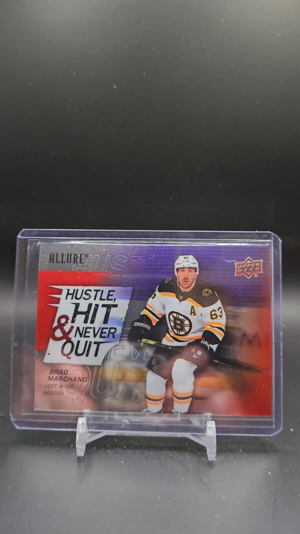 Brad Marchand 2021-22 Upperdeck Allure Hustle, Hit and Never Quit HH-1
