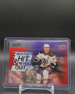 Brad Marchand 2021-22 Upperdeck Allure Hustle, Hit and Never Quit HH-1
