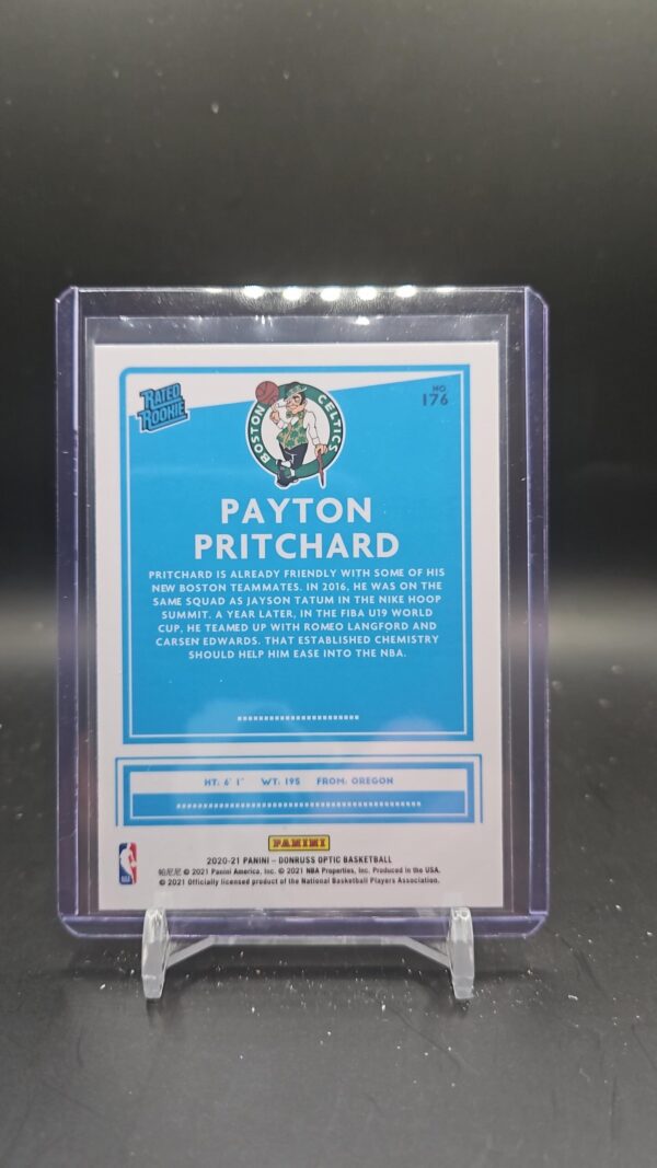 2020-21 Donruss Optic Rated Rookies Payton Pritchard#176 Boston Celtics - Image 2