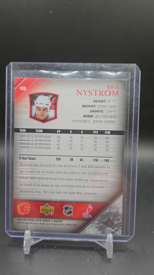 2005-06 Upper Deck Young Guns Eric Nystrom #448 - Calgary Flames - Image 2