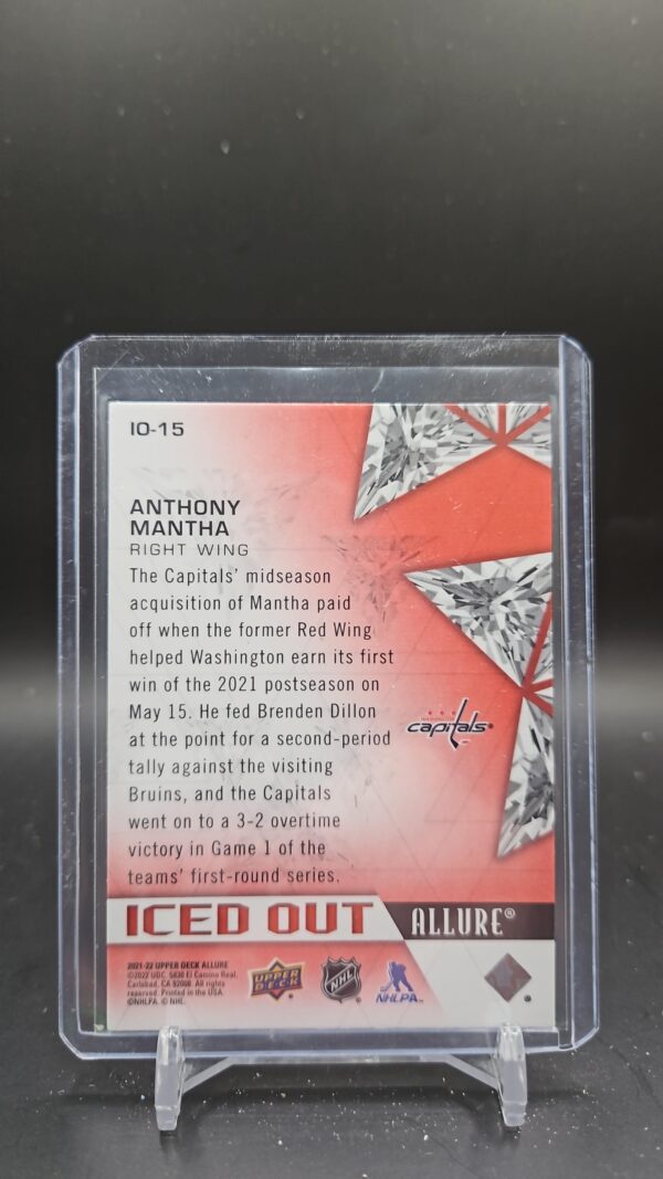 2021-22 Anthony Mantha Allure Iced Out #IO-15 Washington Capitals - Image 2