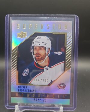 2022-23 Upper Deck Honor Roll Superstar #HR-29 Oliver Bjorkstrand #/250