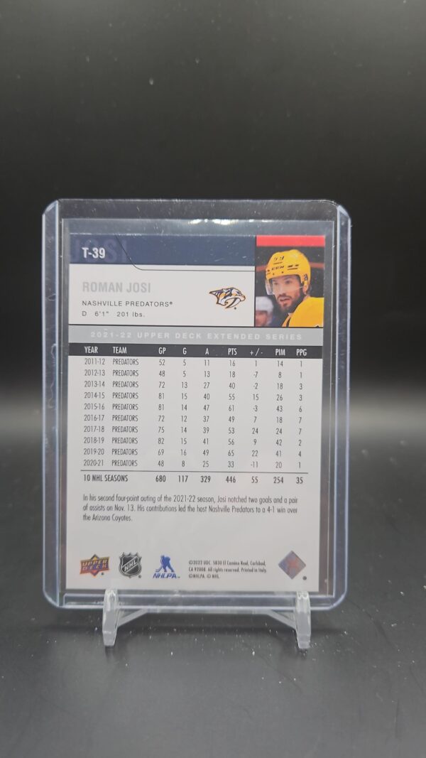 2021-22 Upper Deck '06-07 Tribute Retro Roman Josi #T39 - Image 2