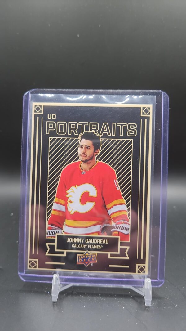 2022-23 Upper Deck Series 1 UD Portraits #P-7 Calgary Flames Johnny Gaudreau