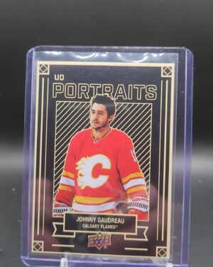 2022-23 Upper Deck Series 1 UD Portraits #P-7 Calgary Flames Johnny Gaudreau