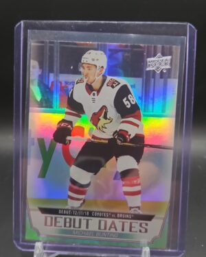 2022-23 Upper Deck Series 1 Debut Dates #DD-19 Michael Bunting