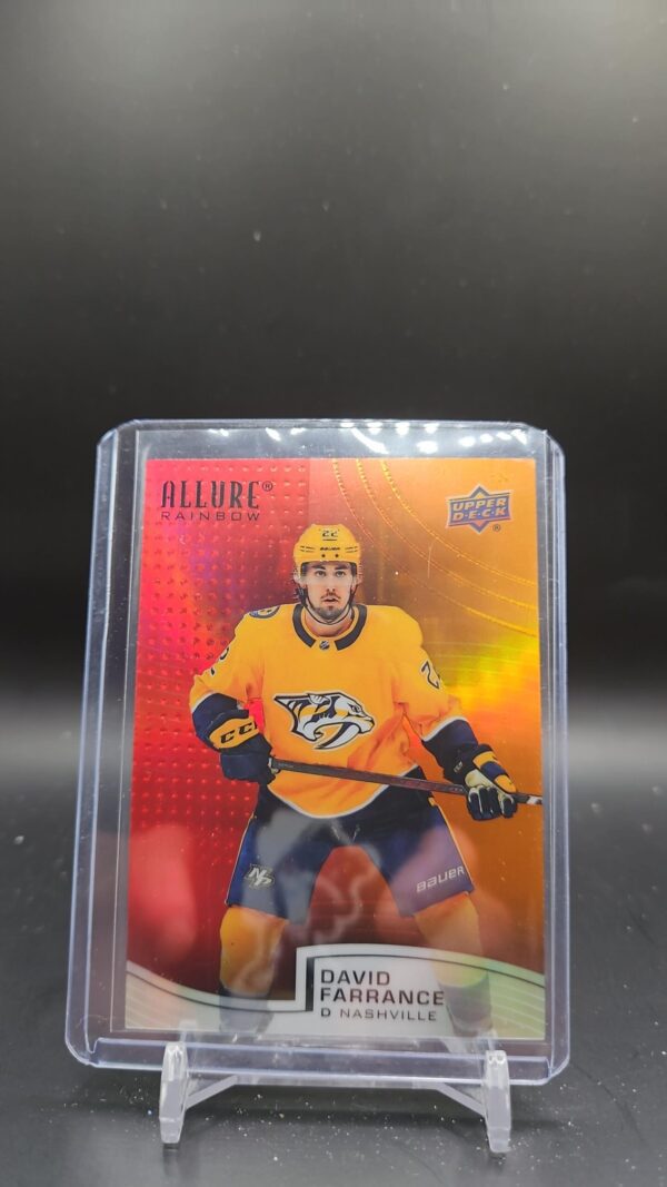 2021-22 Upper Deck Allure Rainbow Red/Orange David Farrance #R-33 Rookie