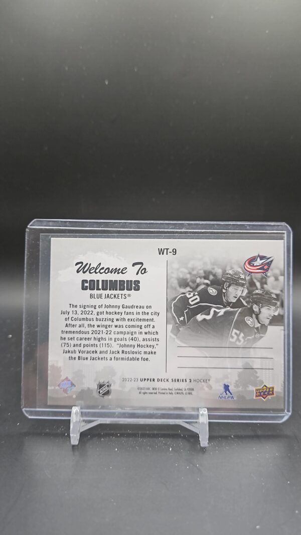 2022-23 Upper Deck Series 2 Welcome to Columbus WT-9 Columbus Jackets - Image 2