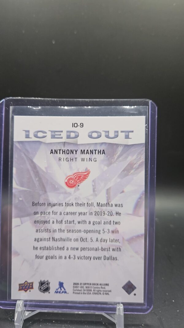 2020-21 Upper Deck Allure Iced Out Anthony Mantha #IO-9 - Image 2