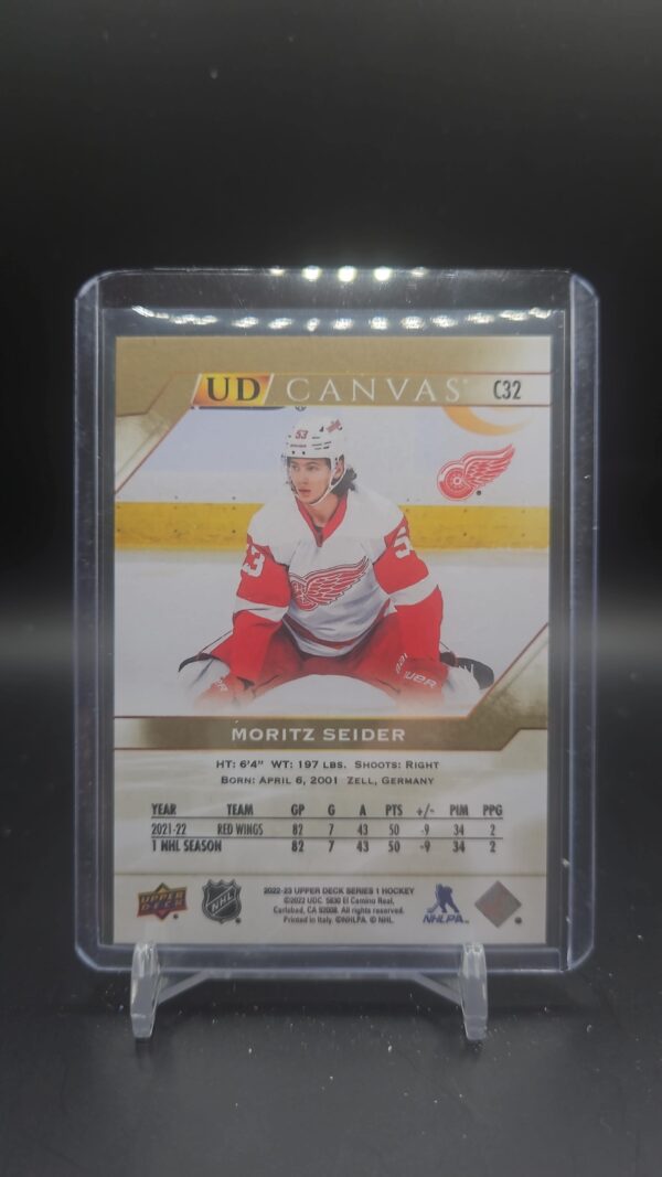 2022-23 Upper Deck Series 1 UD Canvas MORITZ SEIDER #C32 Detroit - Image 2