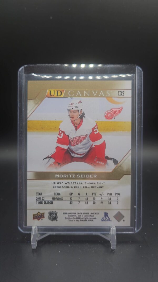 2022-23 Upper Deck Series 1 UD Canvas MORITZ SEIDER #C32 Detroit - Image 2