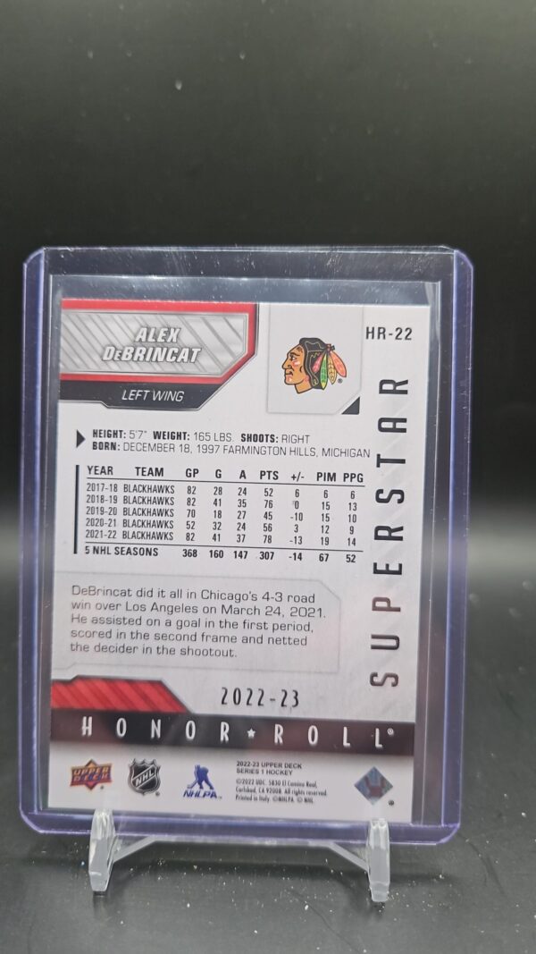 2022-23 Superstar Honor Roll Alex DeBrincat #HR-22 - Image 2