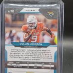 2020 Panini Prizm Red White & Blue Holo #353 Collin Johnson Jaguars Texas RC - Image 2