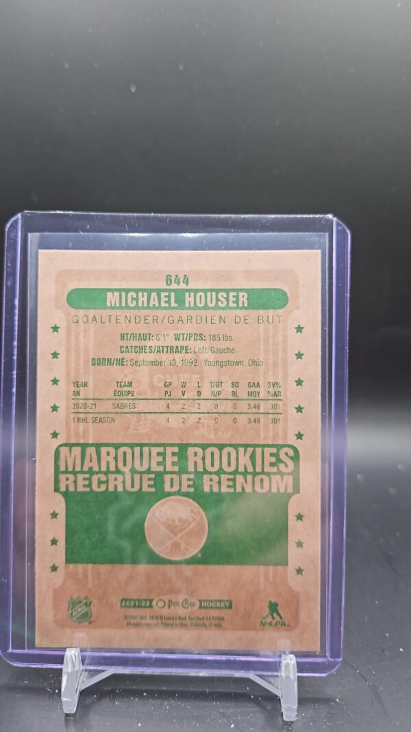 2021-22 O-Pee-Chee Retro #644 Michael Houser - Image 2