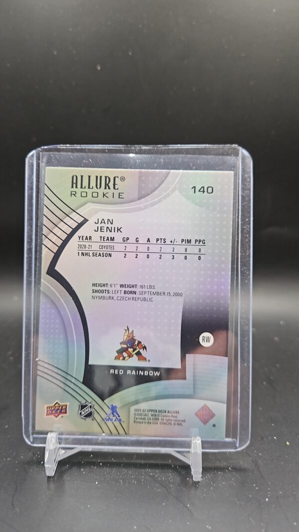 Jan Jenik - Red Rainbow - 2021-22 Allure Arizona Coyotes - Image 2