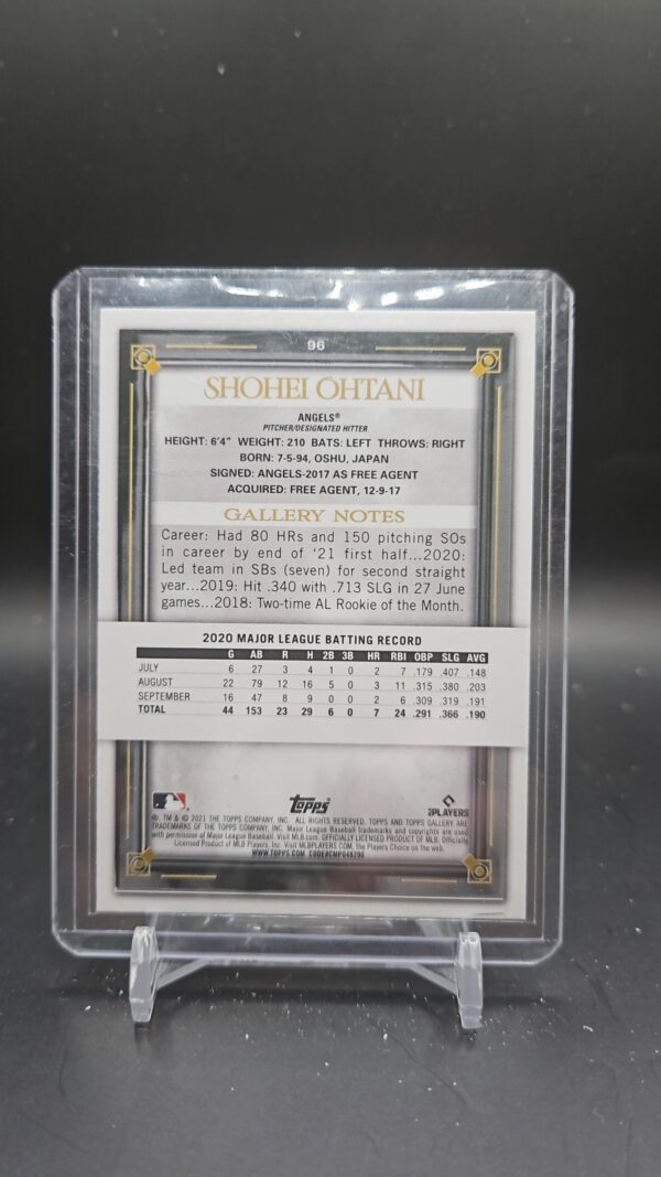 2021 Topps Gallery Shohei Ohtani Rainbow Foil #96 Los Angeles Angels - Image 2
