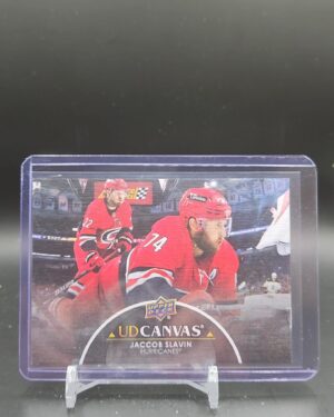 2021-22 Upper Deck Series 2 Jaccob Slavin UD Canvas #C136 Hurricanes