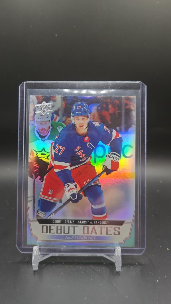Nils Lundkvist 2022-23 Upper Deck Debut Dates New York #DD-4